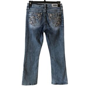 FLEUR by MISS ME Jeans  Embroidered Western Boot Cut Jeans SZ 10P No Button